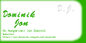 dominik jon business card